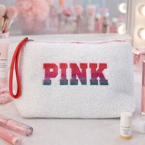 Limited Edition Cozy Plush Fleece Beauty Bag, Assorted VS PINK